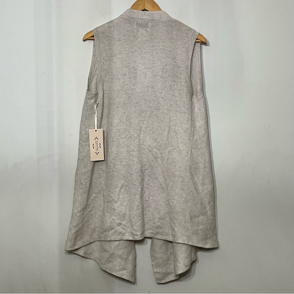 Cashmere Duster Waterfall Open Cardigan Long Lagenlook M Nanette‎ Lepore NWT - Picture 2 of 5